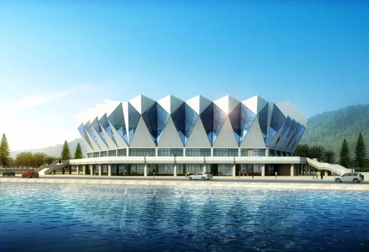Suprojektuotas formos plieno konstrukcijų stadionas