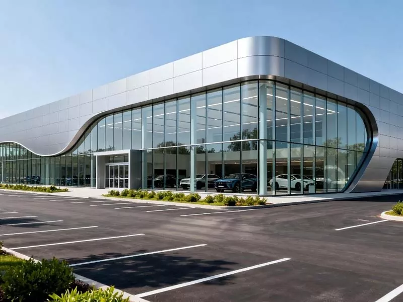 Surenkamų metalo konstrukcijų automobilių salė